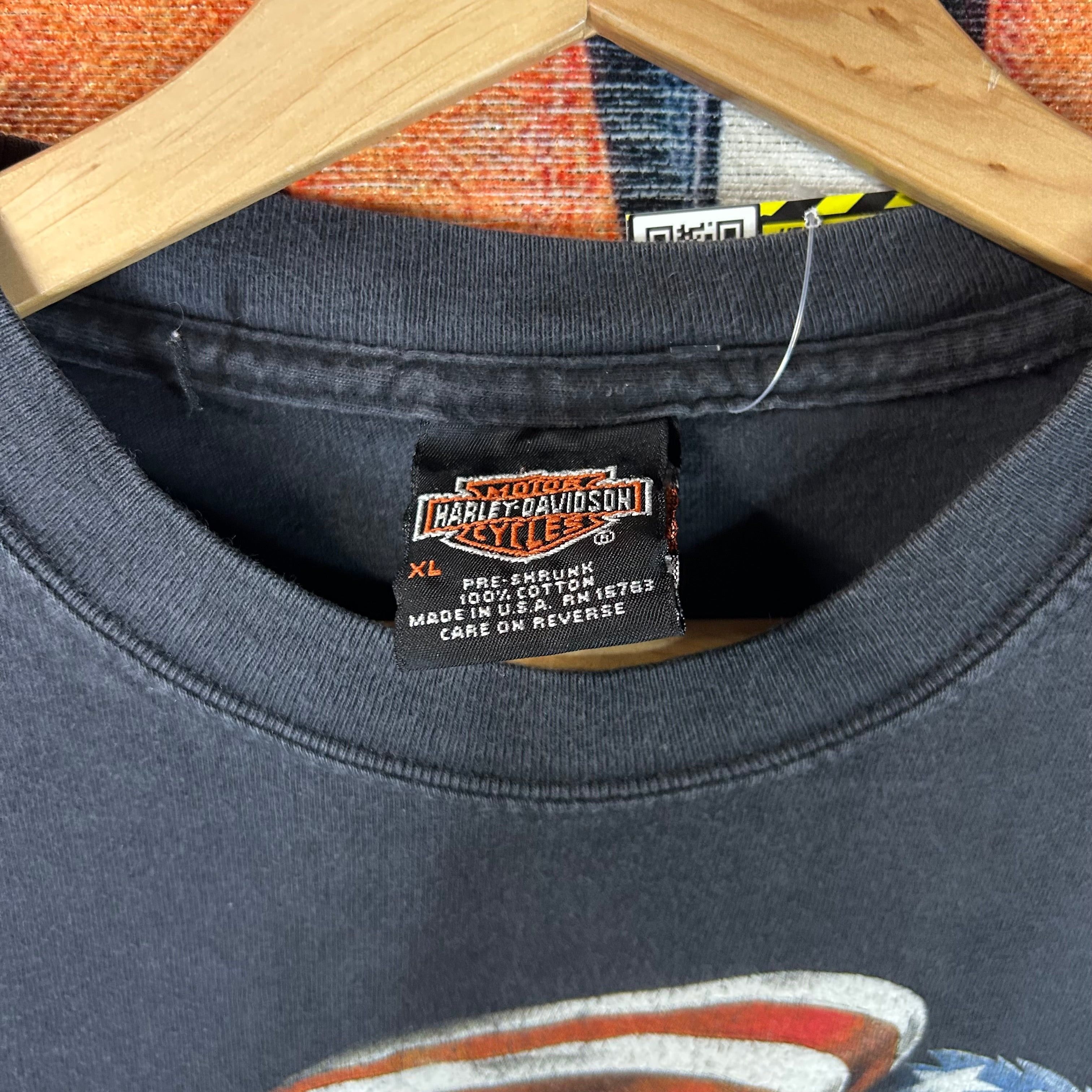 Harley Davidson Y2K Harley Davidson American Flag Eagle Tee Size XL Size US XL / EU 56 / 4 - 3 Thumbnail