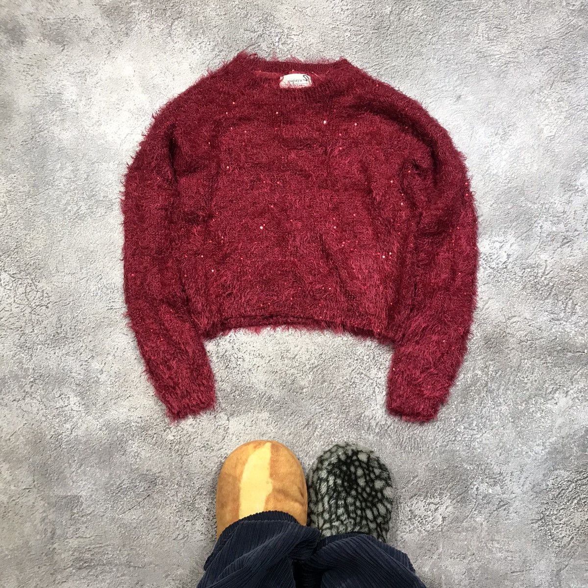 Vintage Vintage Y2K Mohair Oversized Sweater Grunge 90s Knit Faded M Size M / US 6-8 / IT 42-44 - 1 Thumbnail