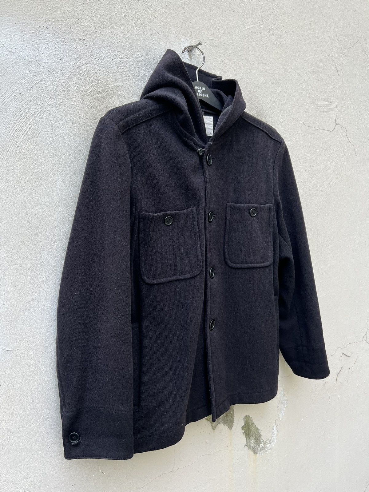 Margaret Howell Vintage Margaret Howell Black Wool Hoodie Jacket Size US L / EU 52-54 / 3 - 9 Thumbnail