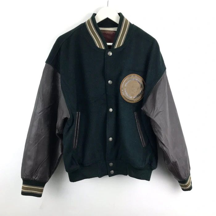 Japanese Brand SY0123 VTG CHARGE LEATHER SLEEVE VARSITY JACKET Size US L / EU 52-54 / 3 - 2 Thumbnail