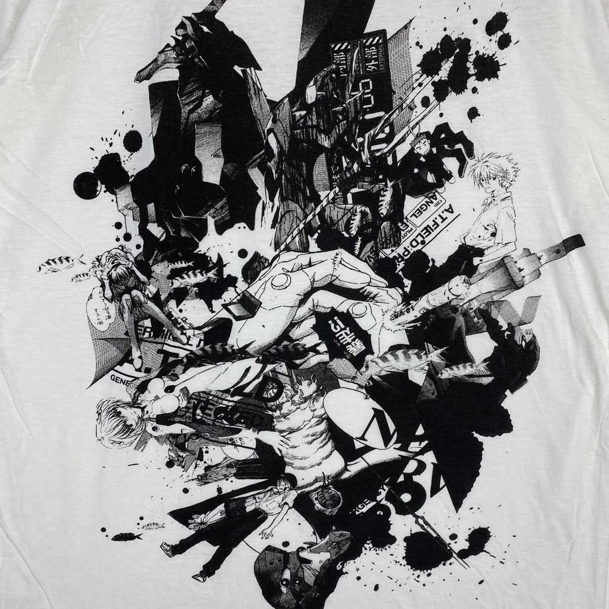 Cartoon Network × Japanese Brand × Vintage VINTAGE NEON GENESIS EVANGELION ANIME MOVIE TEE Size US M / EU 48-50 / 2 - 3 Thumbnail