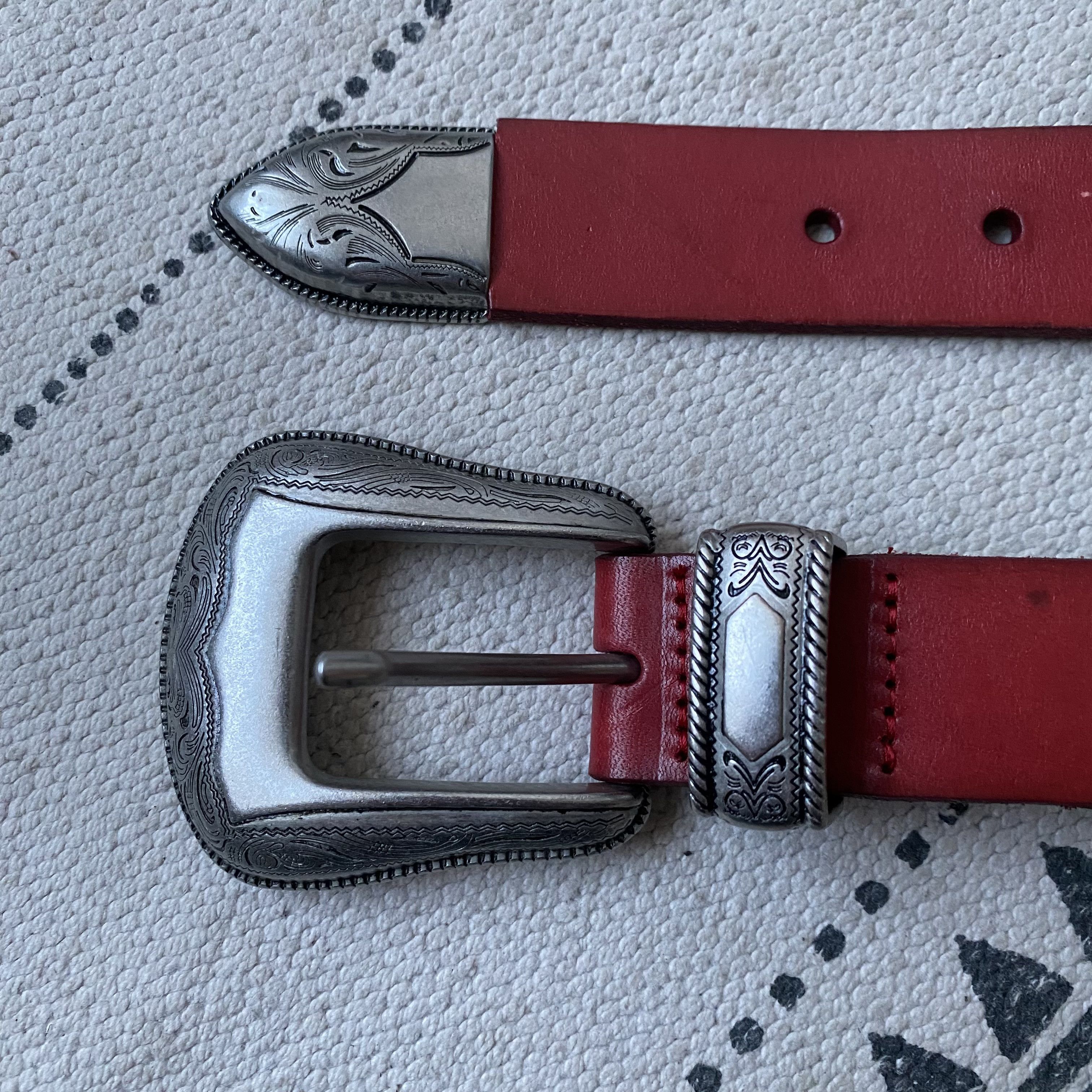 Japanese Brand 2000s Vintage Belts Y2K Western Punk leather belt Japanese Size 34 - 5 Thumbnail