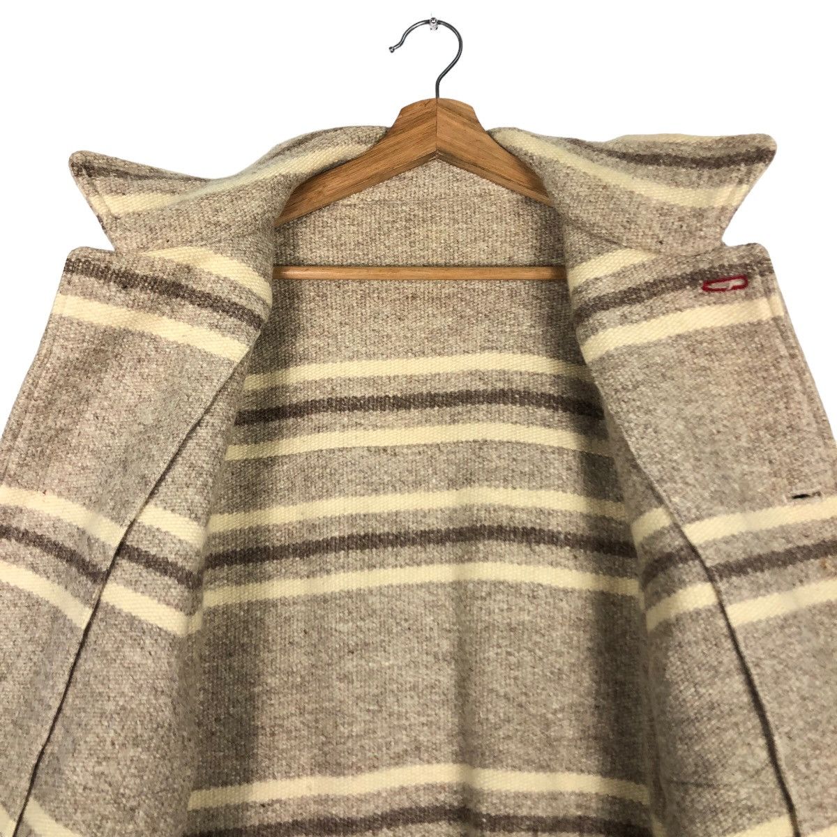 Issey Miyake 🔥Vtg Wool Jacket Chore Striped L.Montagne & Fils Worker Size US L / EU 52-54 / 3 - 12 Thumbnail