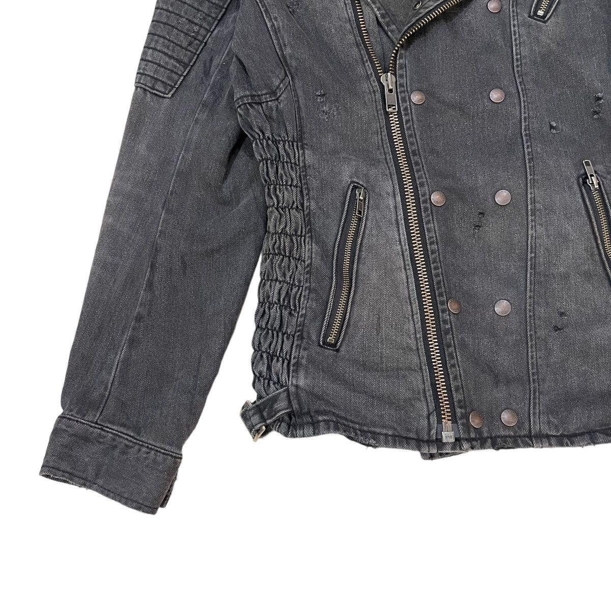 Japanese Brand 🔥Vintage Glamb Double Collar Biker Denim Jacket Size US M / EU 48-50 / 2 - 10 Thumbnail
