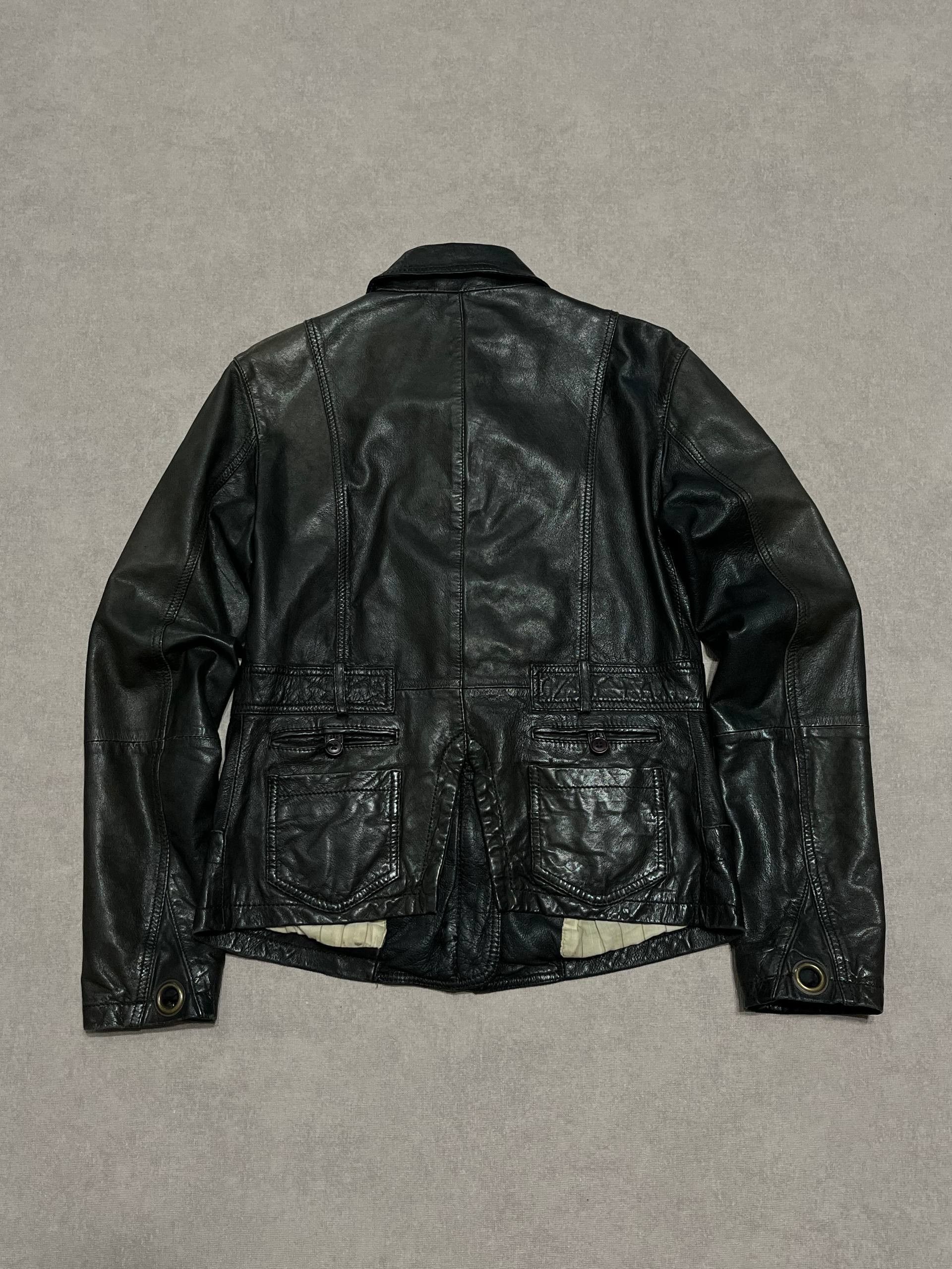 MAX&Co. Womens Max&Co. Real Leather Jacket Zip Vintage Size 42IT Size M / US 6-8 / IT 42-44 - 2 Thumbnail