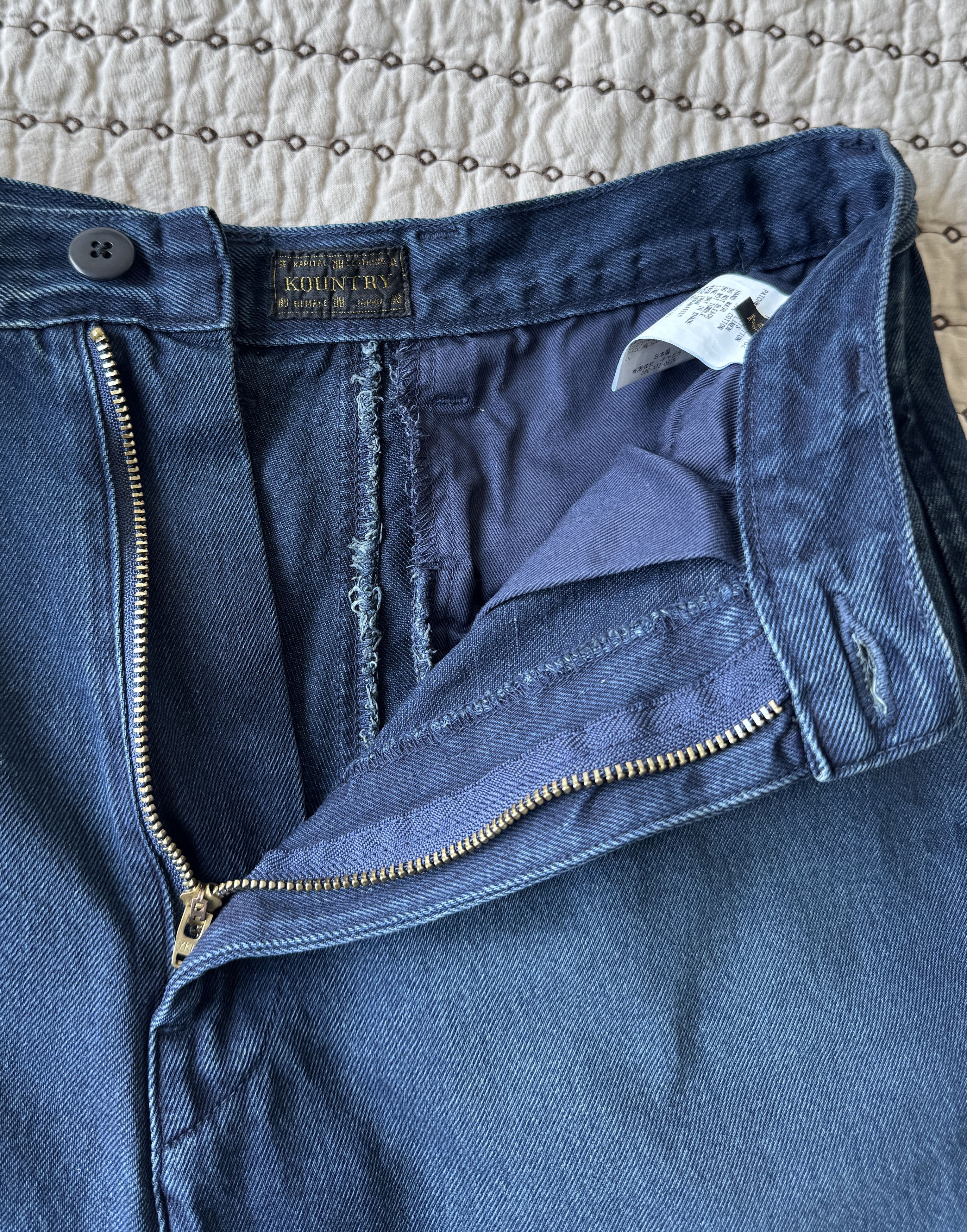 Kapital KAPITAL 10 OZ INDIGO DENIM SHORTS HUTELIMAKE REMAKE SIZE 2 Size US 30 / EU 46 - 9 Thumbnail