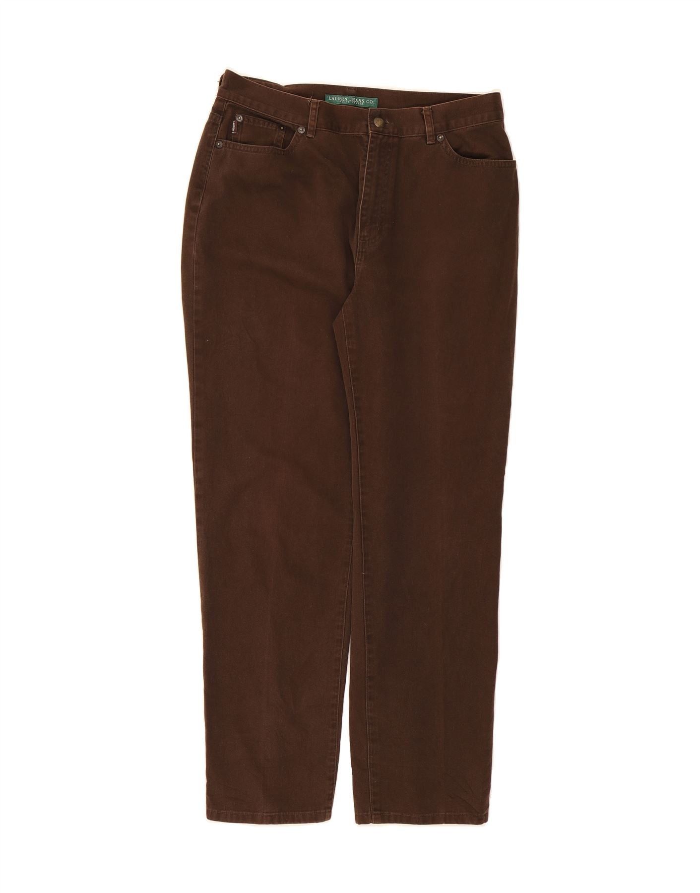 Ralph Lauren Womens Tapered Casual Trousers US 10 Large W30 L28 Brown Size 28" / US 6 / IT 42 - 1 Thumbnail