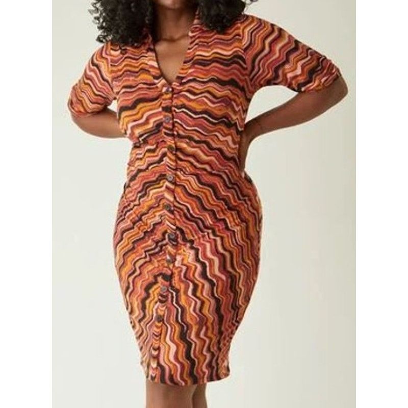 Other PLUS SIZE 26/28 Women’s Bodycon Ruched Shirtdress | NWT Size 4XL / US 24-26 - 1 Thumbnail