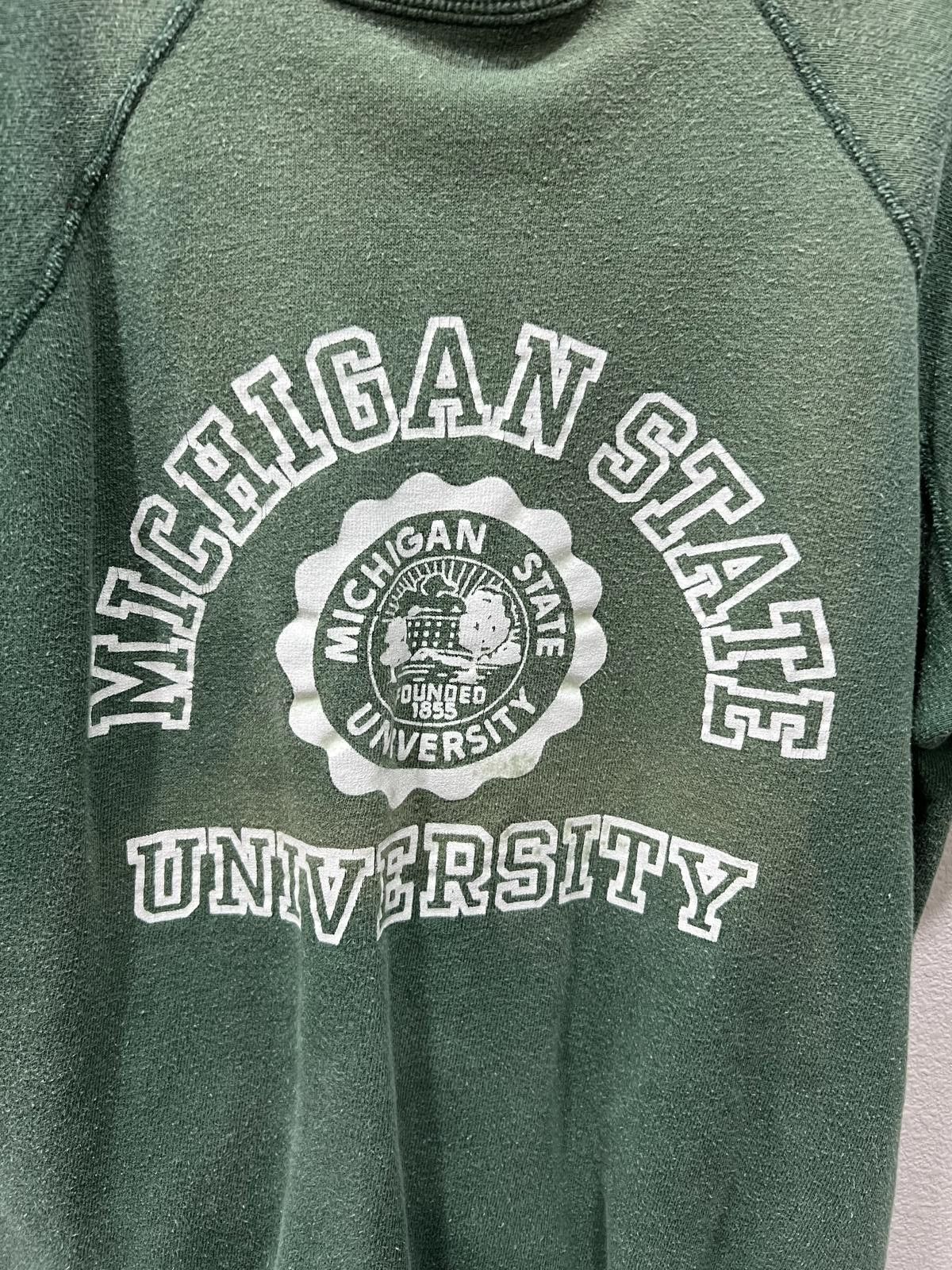Other 50/60s Flocked Michigan State Short Sleeve Sweat Size US M / EU 48-50 / 2 - 4 Thumbnail