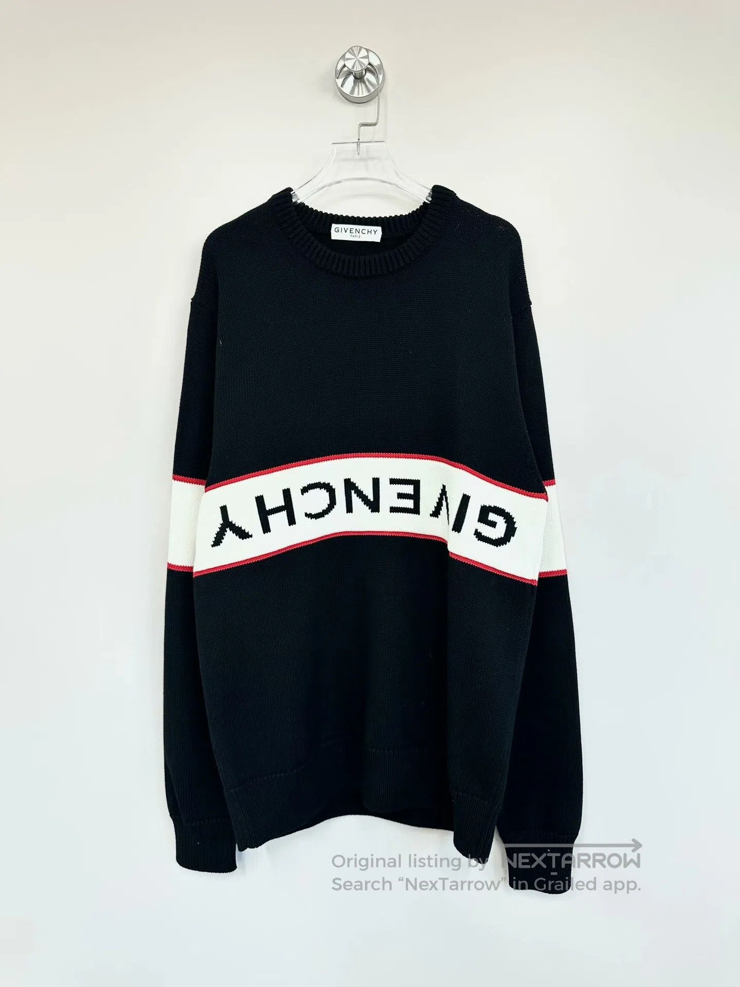 Givenchy Givenchy Black Jacquard Embroidered Letter Logo Knit Sweat Size US M / EU 48-50 / 2 - 1 Thumbnail