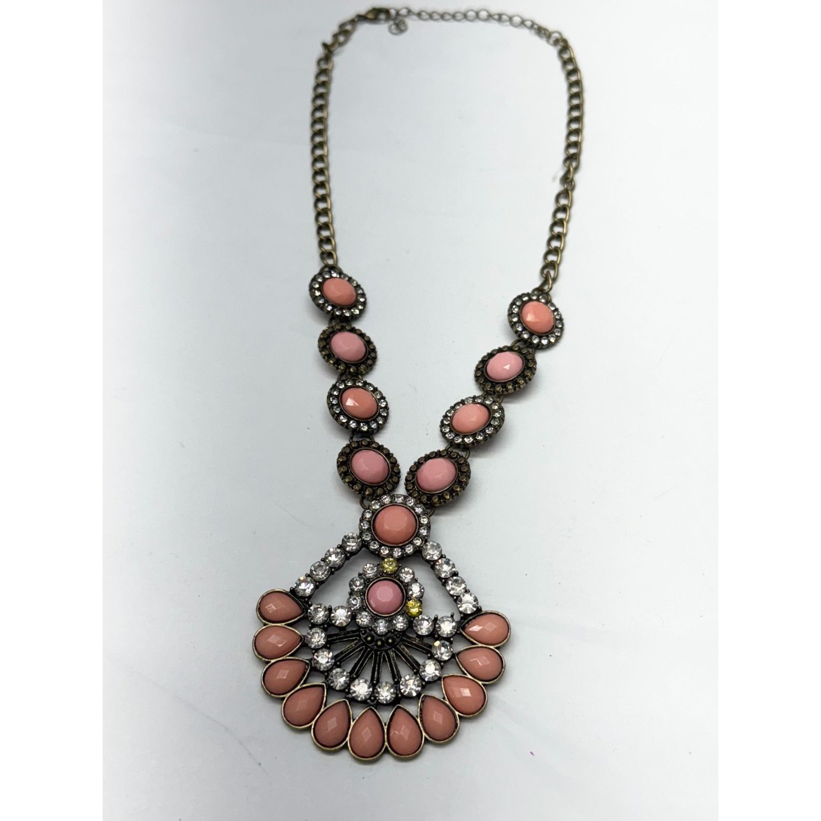 Vintage Vintage pink rhinestone collar necklace Size ONE SIZE - 3 Thumbnail