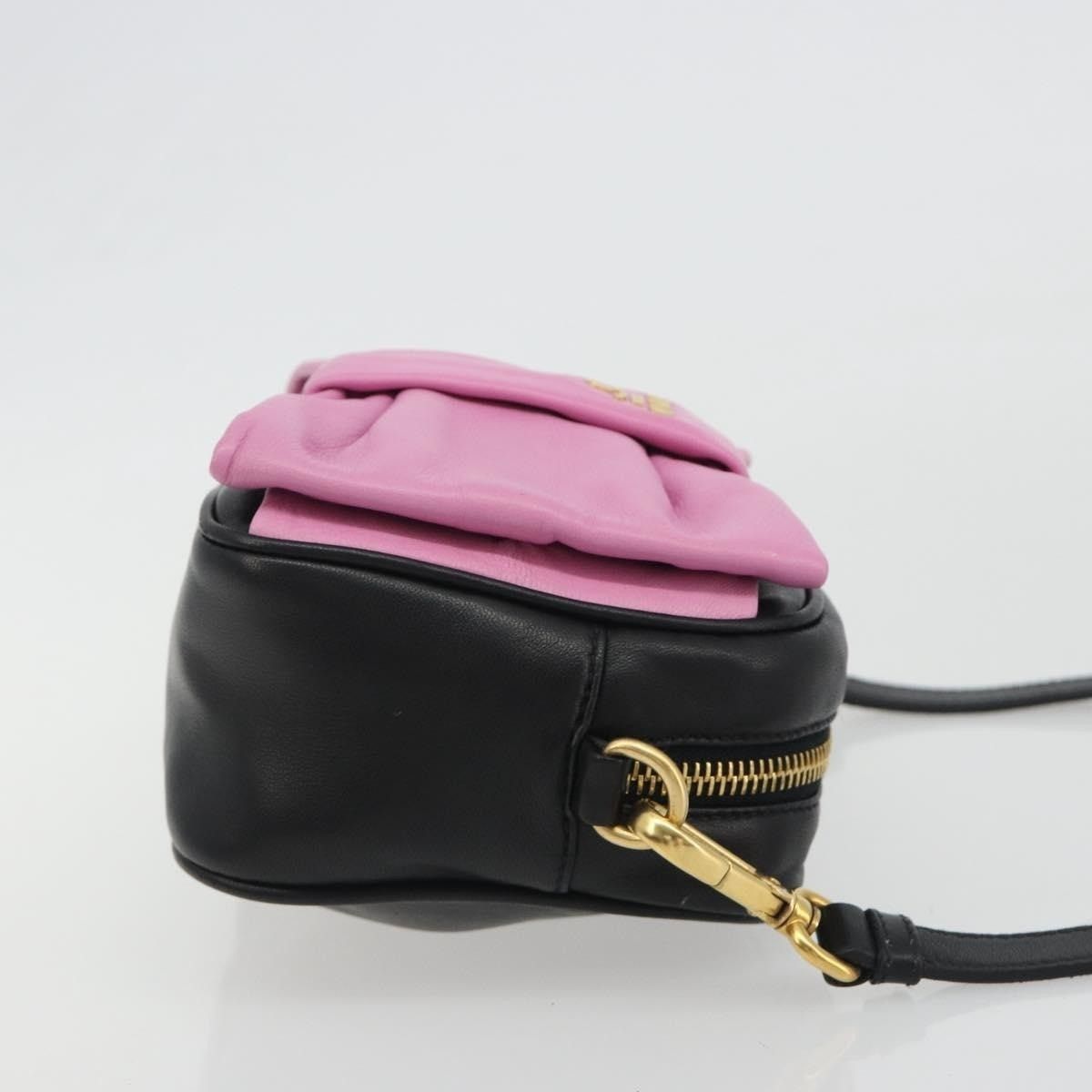 Prada Prada Leather Ribbon Shoulder Bag Black Size ONE SIZE - 4 Thumbnail