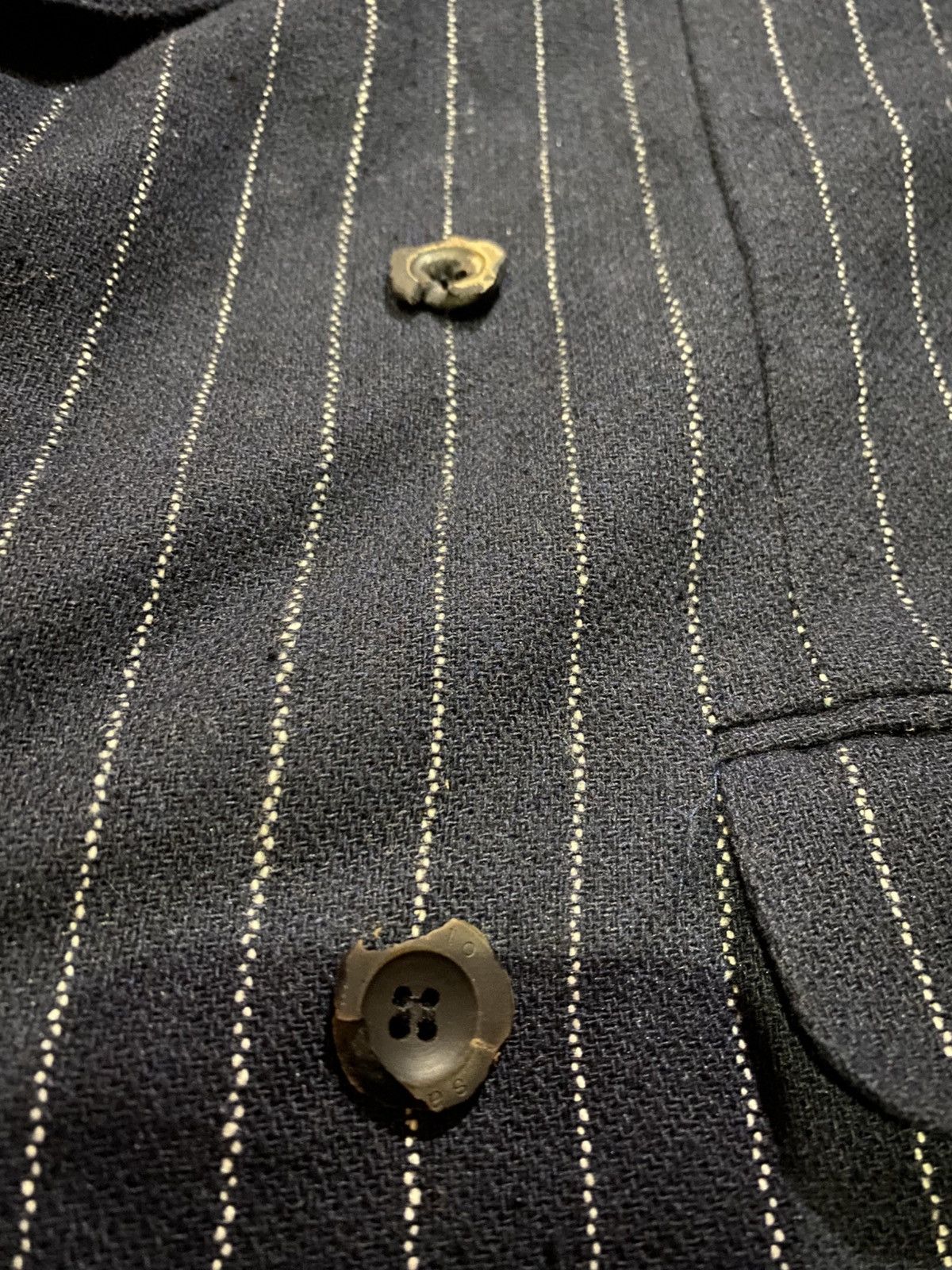 Designer SARTO Napoli Pinstripe Wool Blazer Double-Breasted Jacket Size US M / EU 48-50 / 2 - 13 Thumbnail