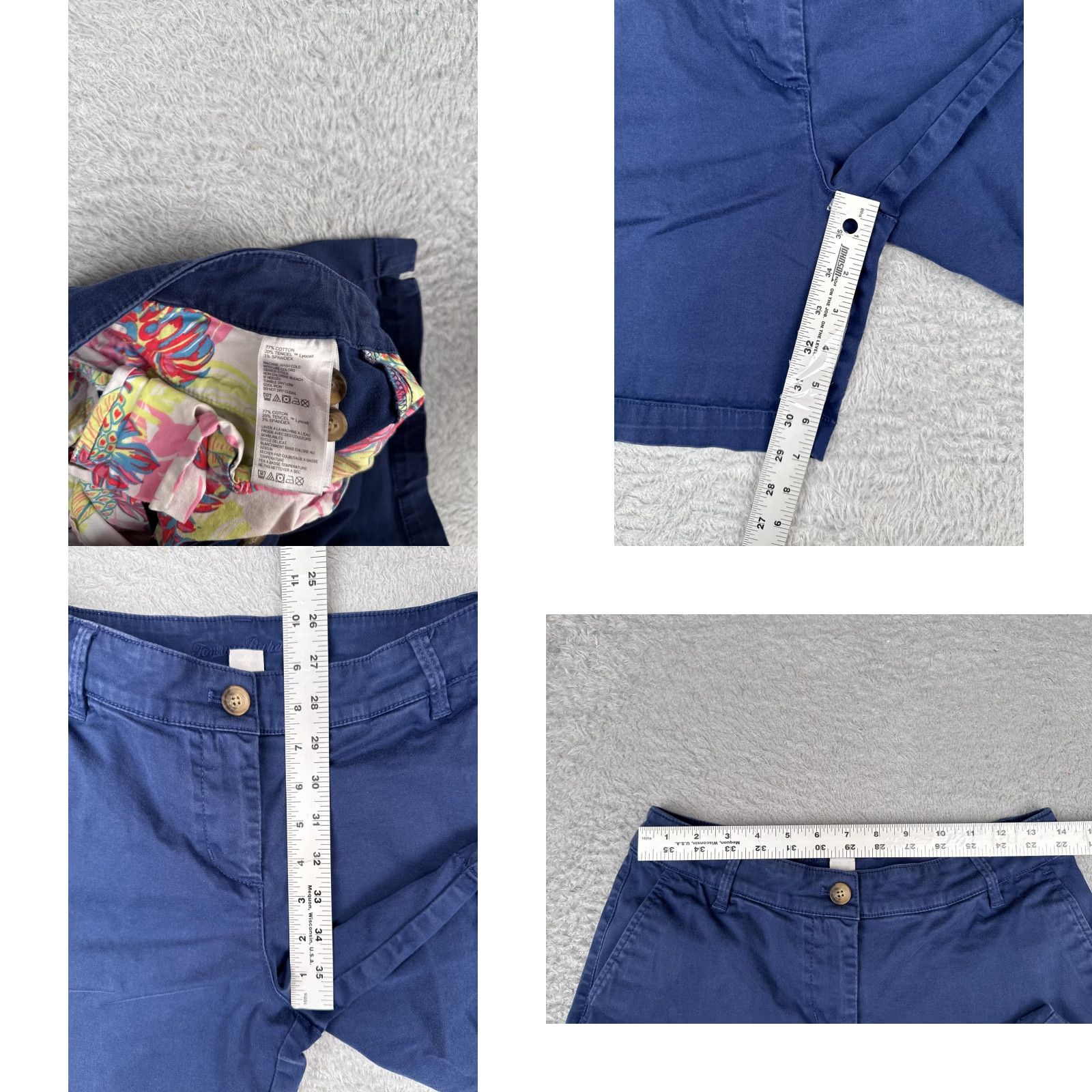 Tommy Bahama VINTAGE Tommy Bahama Women's Shorts 6 Blue Cotton Blend Casual Travel Beach Summer 27x7 Size 28" / US 6 / IT 42 - 8 Thumbnail