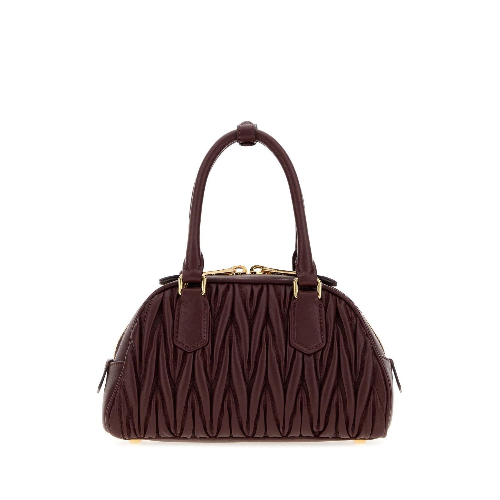 Miu Miu MIU MIU Arcadie $3250 Burgundy Nappa Leather Top Handle Bag Size ONE SIZE - 3 Thumbnail