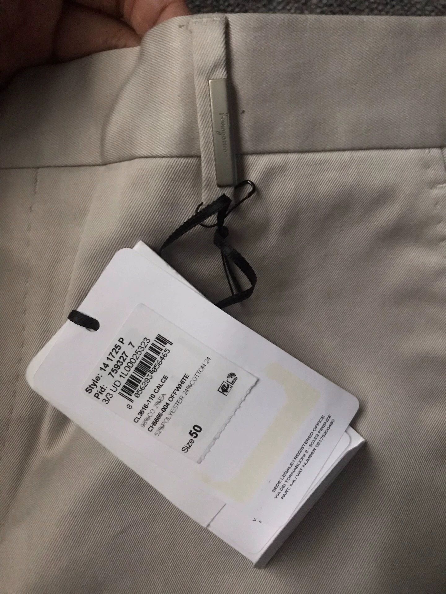 Salvatore Ferragamo Ferragamo Light Khaki Straight Chinos 50 New Unfinished Hem Size US 34 / EU 50 - 3 Thumbnail