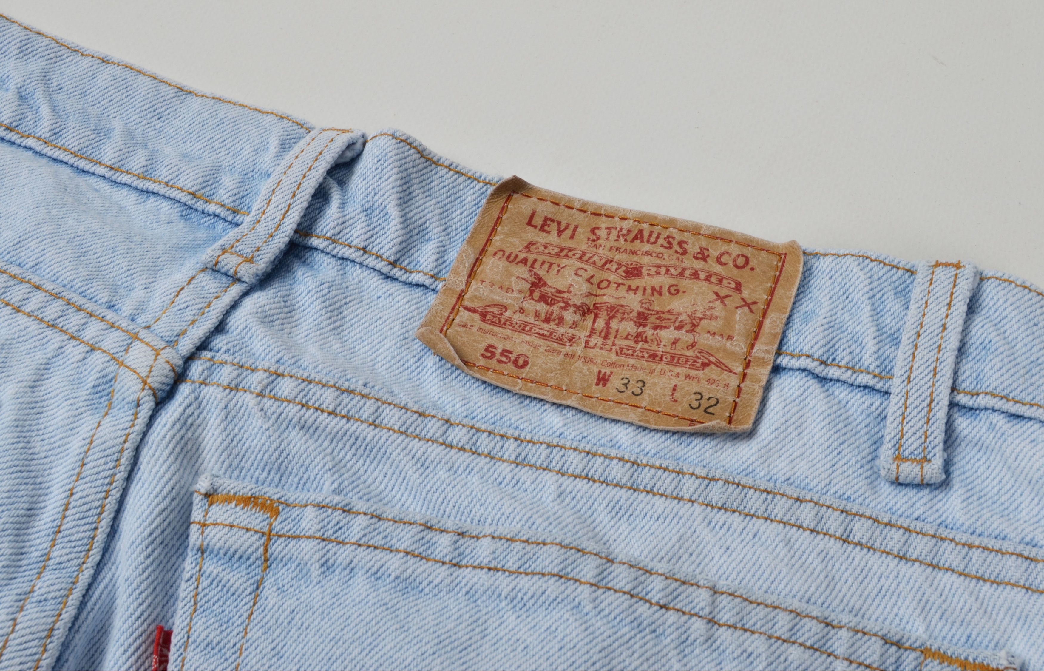 Levi's Vintage Clothing × Vintage Vintage Levi's 550 Made in USA Light Blue Denim Jeans Size US 32 / EU 48 - 7 Thumbnail