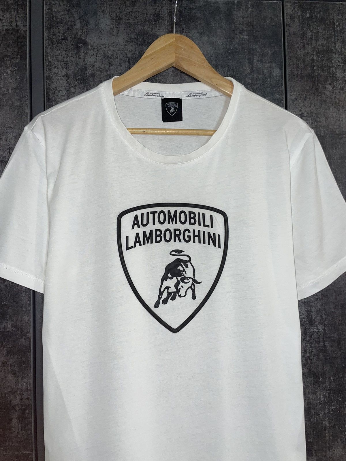Lamborghini × Supreme Automobili Lamborgini White Big Logo T-shirt Balenciaga Size US L / EU 52-54 / 3 - 3 Thumbnail