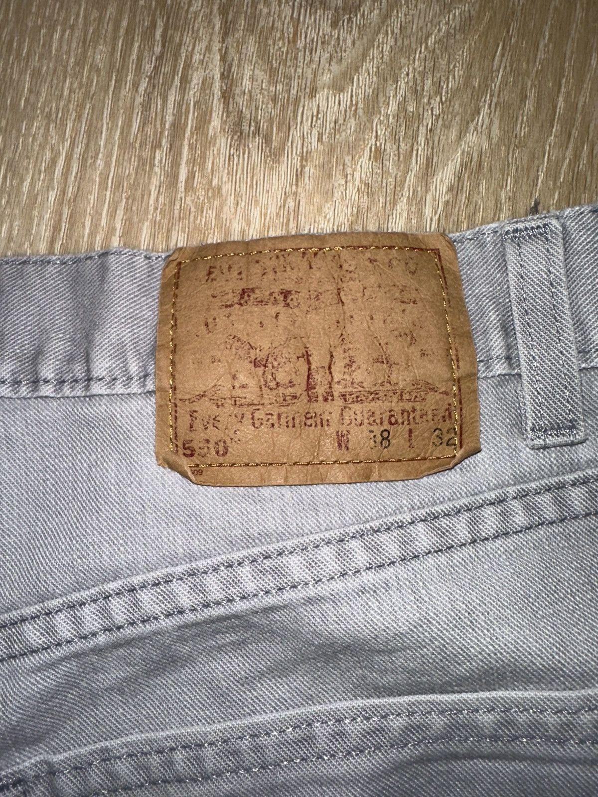 Levi's × Vintage Vintage Levi’s 550 Grey Made In USA Straight Denim Jeans Size US 38 / EU 54 - 6 Thumbnail