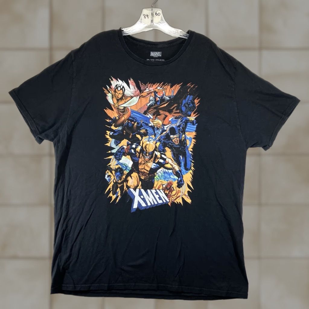 Vintage Marvel X-Men T-Shirt 2XL Black Graphic Print Crew Neck Short Sleeve Comics Retro Mens Size US XXL / EU 58 / 5 - 1 Thumbnail