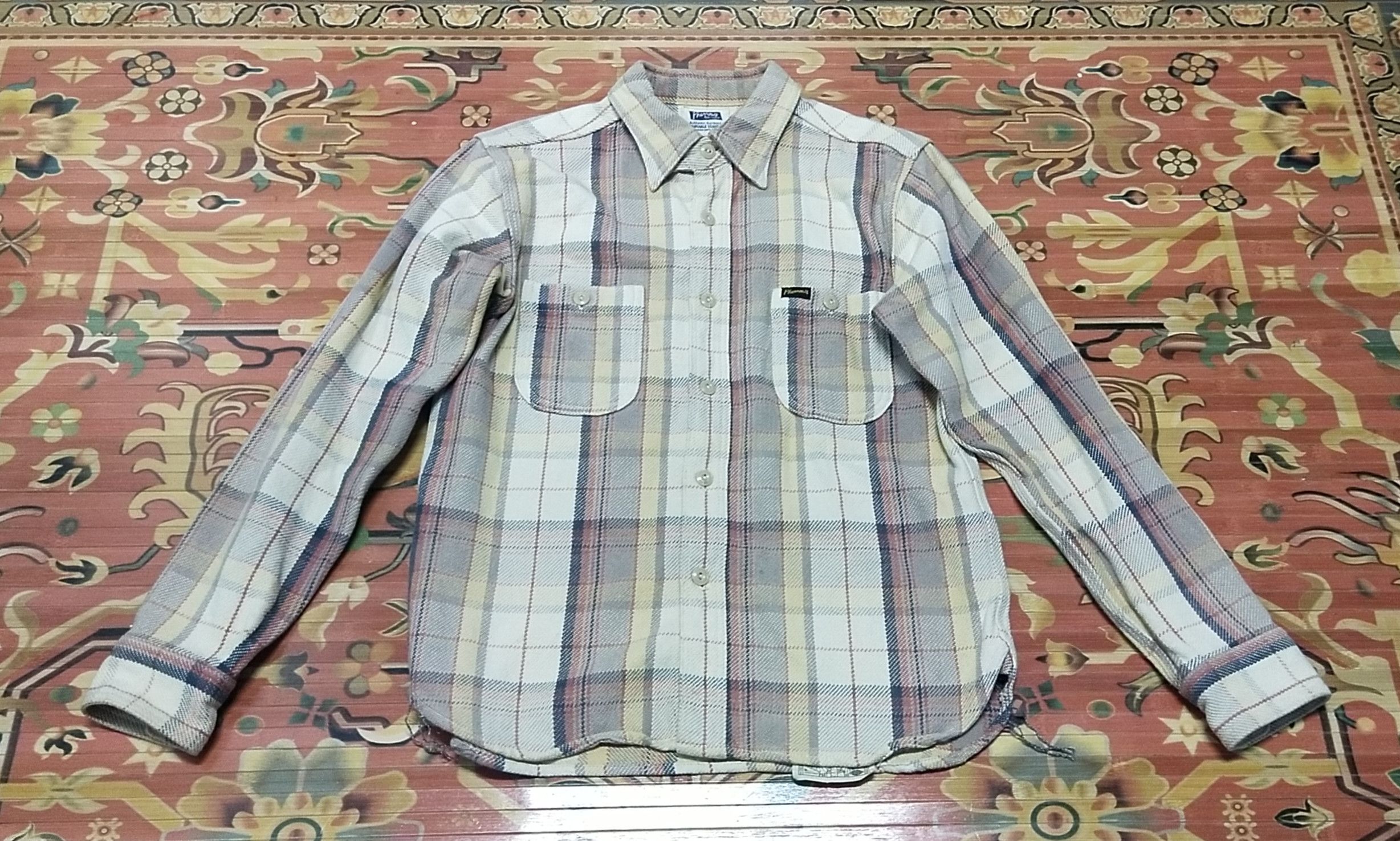 Japanese Brand Final Drop Vintage Pherrows Workers Shirt Button S Size US S / EU 44-46 / 1 - 1 Thumbnail