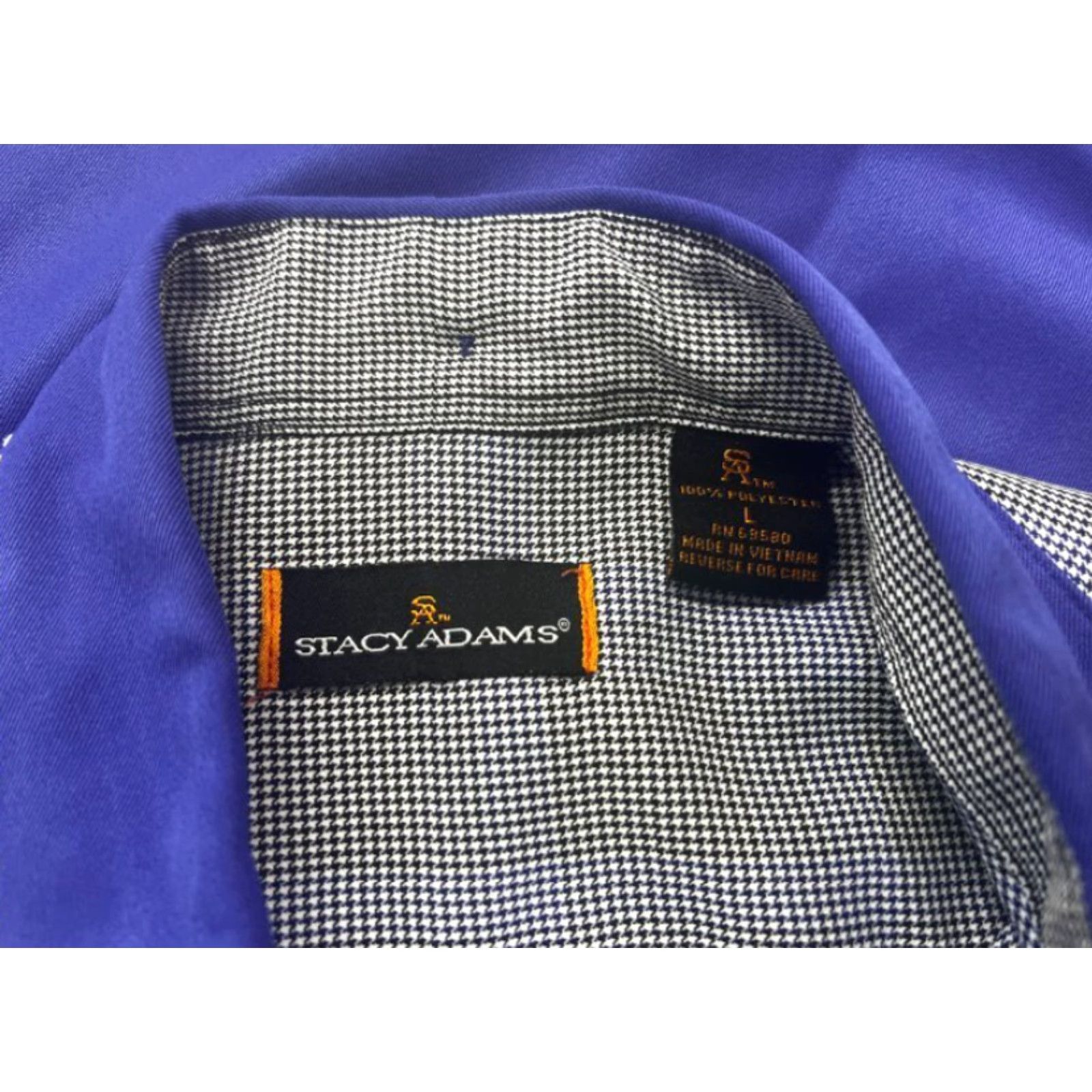 Stacy Adams VTG Stacy Adams Y2K Shirt Men's Large Houndstooth Short Sleeve Bowling Casual Size US L / EU 52-54 / 3 - 7 Thumbnail
