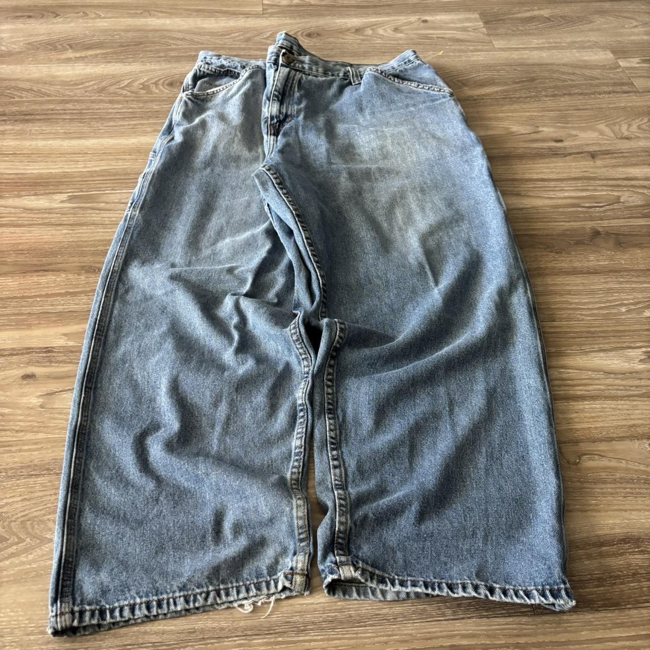 Japanese Brand Crazy Vintage Y2K/2000s Baggy Light Wash Skater Style Carpenter Denim Jeans! 42x30 Size US 42 / EU 58 - 3 Thumbnail