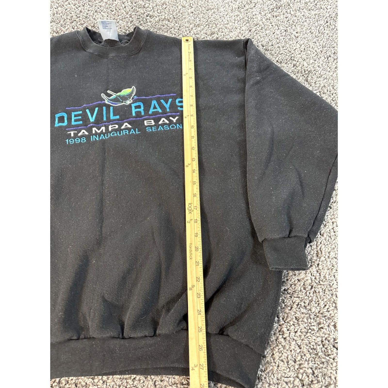 Logo 7 VINTAGE Logo 7 Sweatshirt Mens XL Black Fleece Tampa Bay 1998 Inaugural Season Size US XL / EU 56 / 4 - 2 Thumbnail
