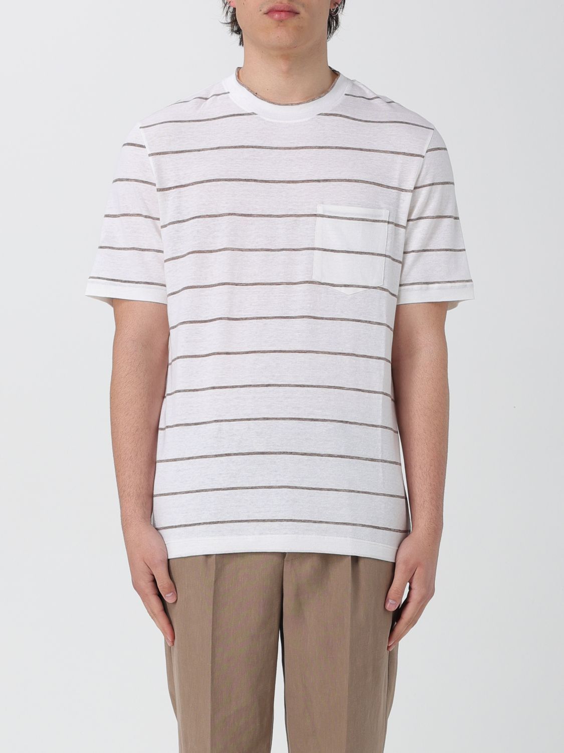 image of Brunello Cucinelli T-Shirt Men Brown (Size XL)