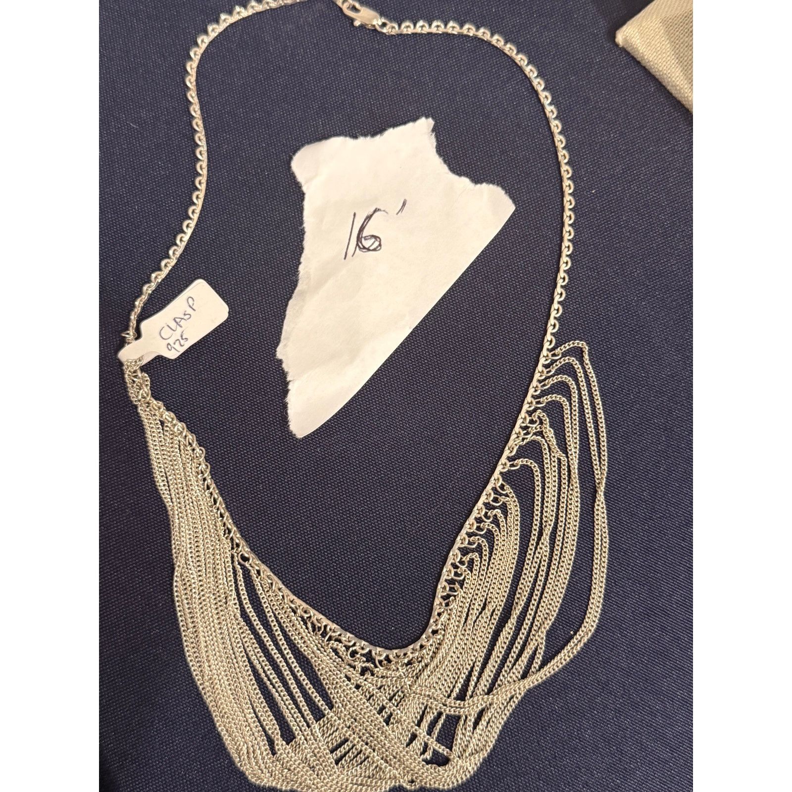 Other Vintage Multi Strand Silver Tone Necklace 16” 23g clasp 925 Size ONE SIZE - 5 Thumbnail