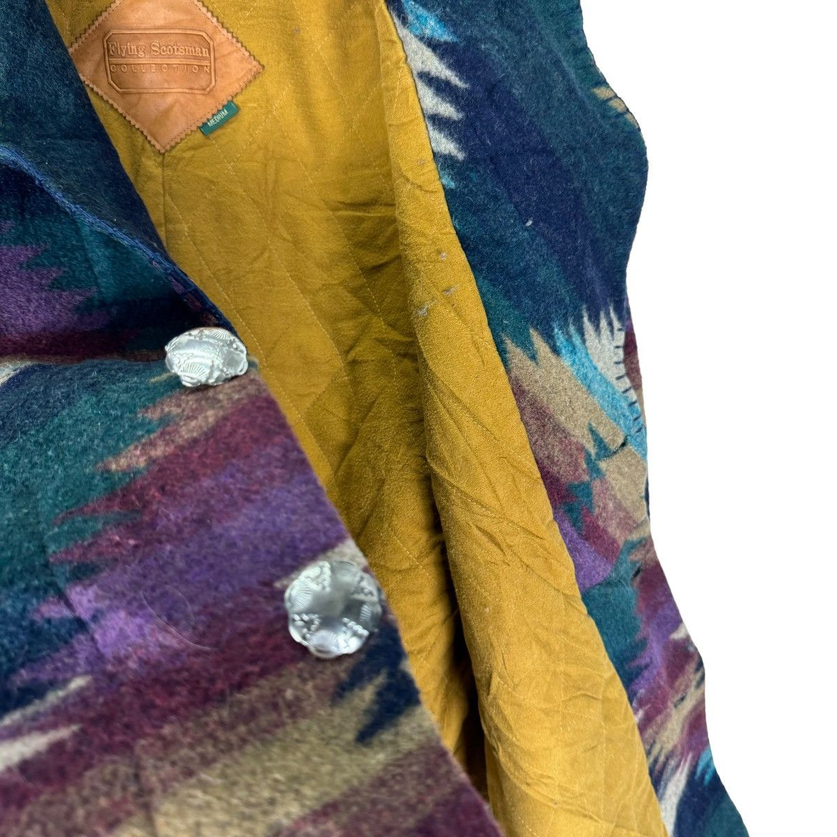 Japanese Brand × Native ☀️FLYING SCOTSMAN NATIVE NAVAJO BUTTON JACKET LIKE CHIMAYO Size US L / EU 52-54 / 3 - 6 Thumbnail
