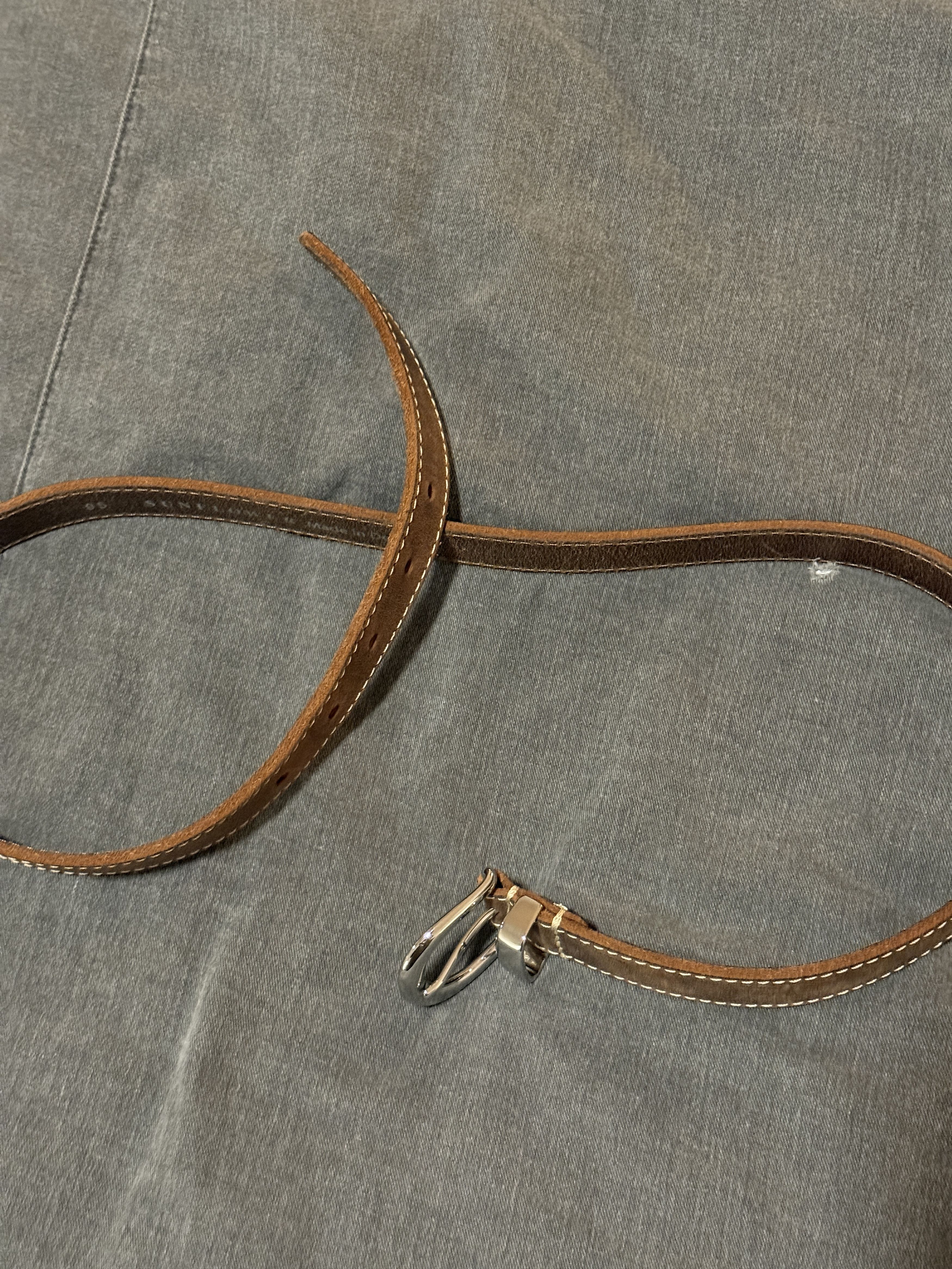 Sunflower Brown leather belt Size ONE SIZE - 3 Thumbnail