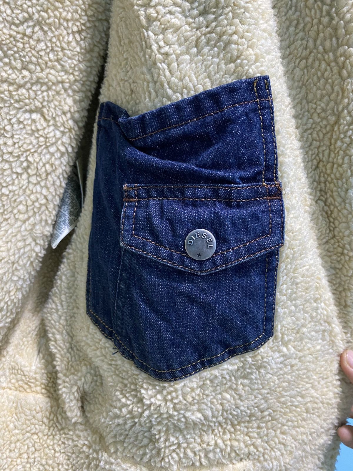 Diesel Diesel Denim Vest Jacket Sherpa Lining Sleeveless Zip Front Size US S / EU 44-46 / 1 - 12 Thumbnail