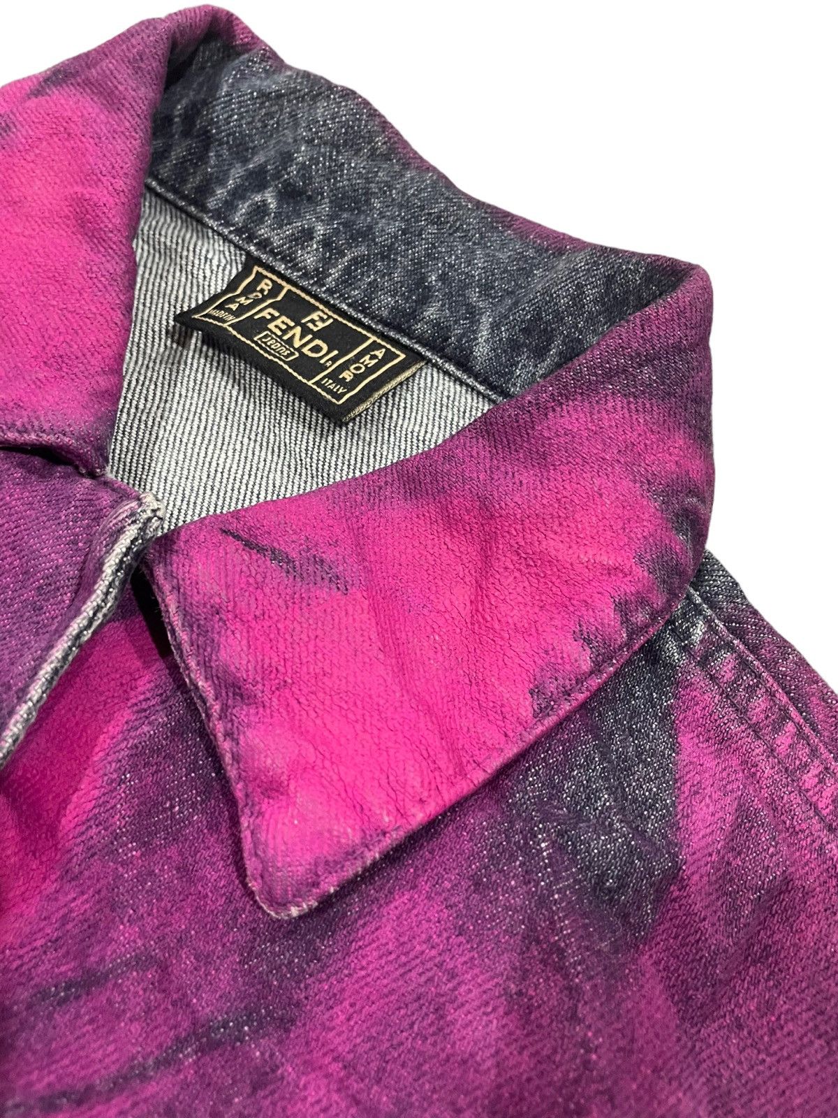 Fendi Fendi Electric Splattered Rare Denim Jacket Size S / US 4 / IT 40 - 11 Thumbnail