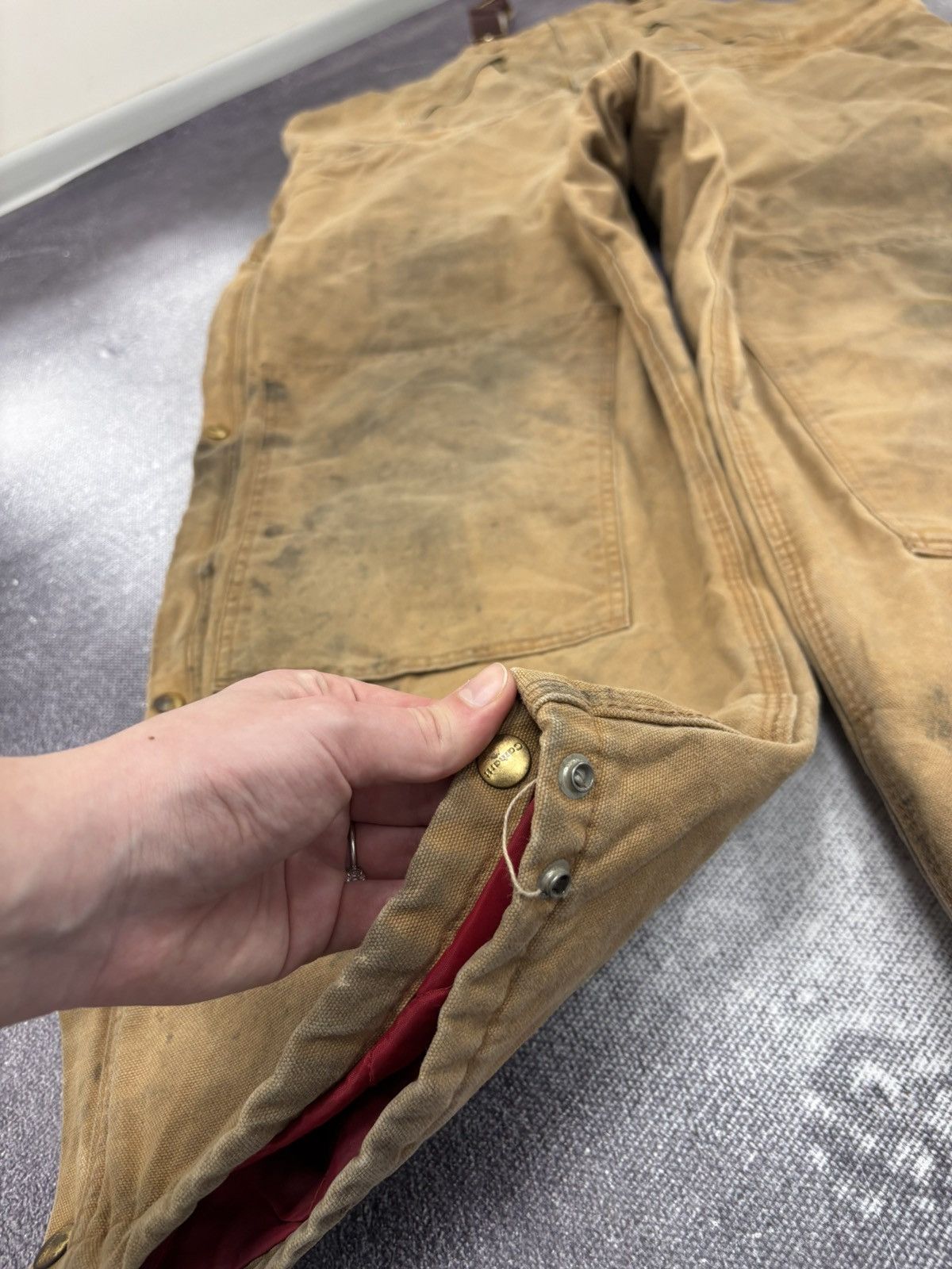 Carhartt Vintage Carhartt Bib Overalls R38 BRN Double Knee USA Made Size US 44 / EU 60 - 8 Thumbnail