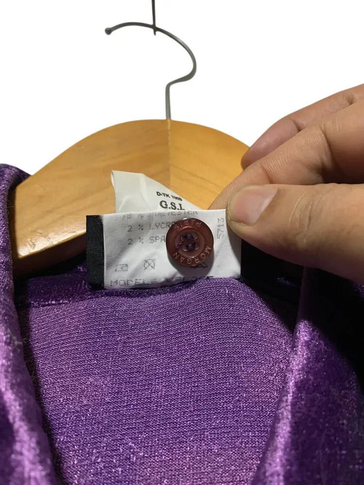 Morgan De Toi Vintage Morgan De Toi velvet purple shirt made in france Size M / US 6-8 / IT 42-44 - 8 Thumbnail