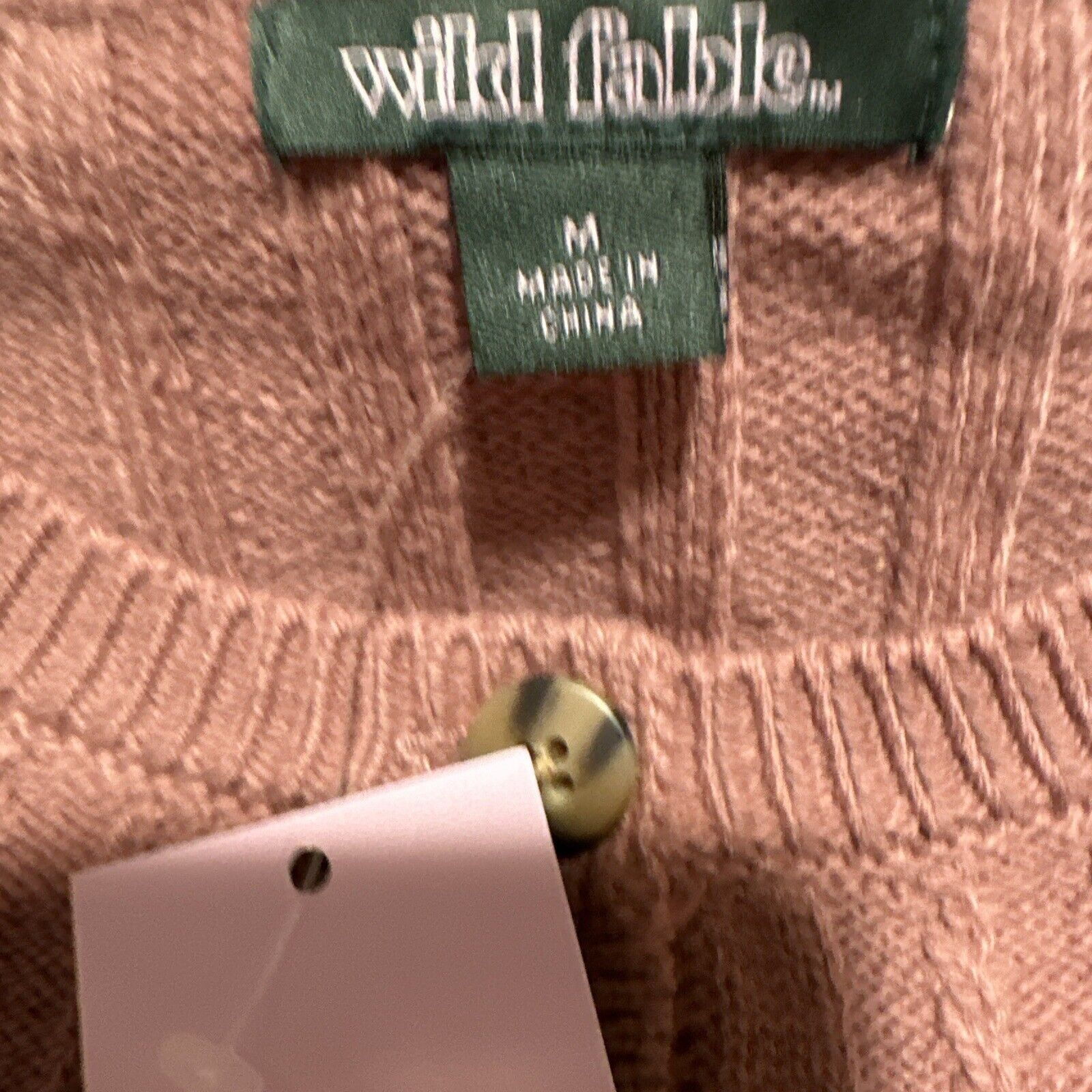 Wildfox Women's Juniors Girls Cable Knit Cardigan Wild Fable Medium Size M / US 6-8 / IT 42-44 - 3 Thumbnail