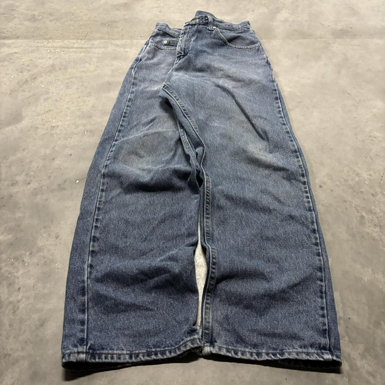 Japanese Brand × Vintage Crazy Vintage Y2K/2000s Grunge Medium Wash Essential Denim Jeans! Size US 32 / EU 48 - 3 Thumbnail