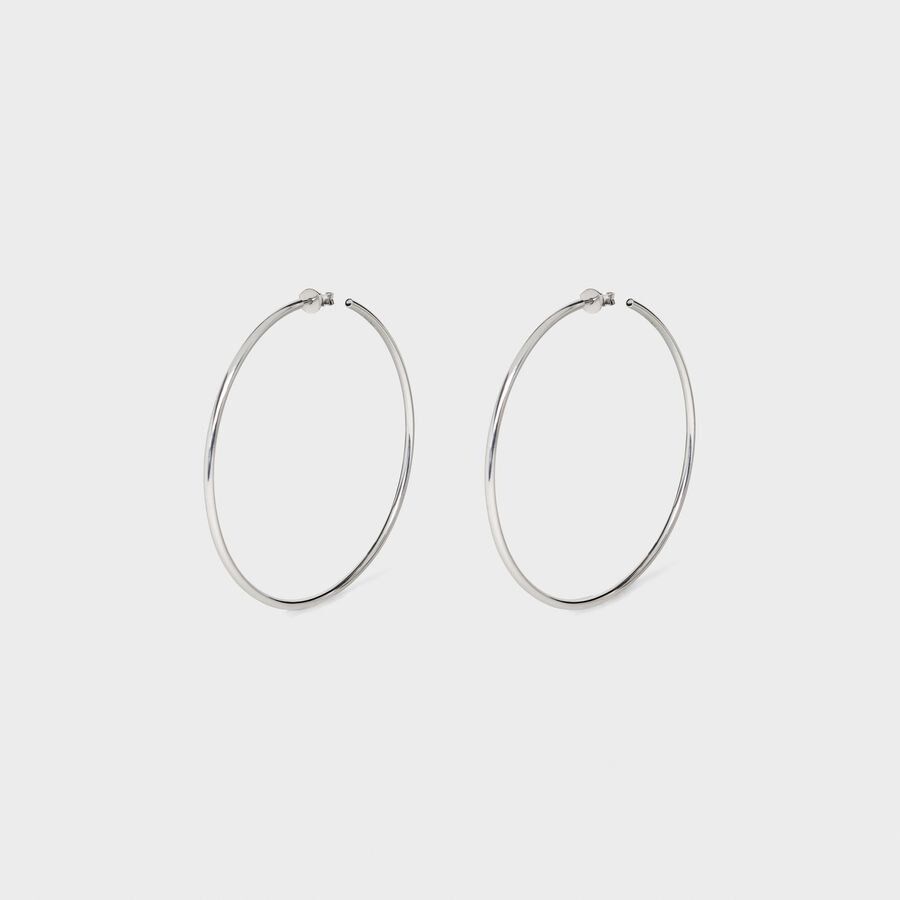Celine o1loc1c1124 Size:OS / Simple Forms Round Hoops in Silver Size ONE SIZE - 2 Thumbnail