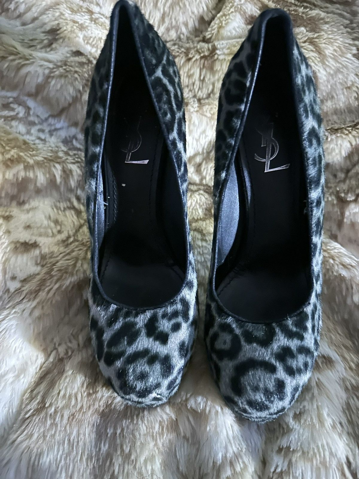 Yves Saint Laurent Saint laurent YSL Leopard print Platform pumps Size US 9 / IT 39 - 6 Thumbnail