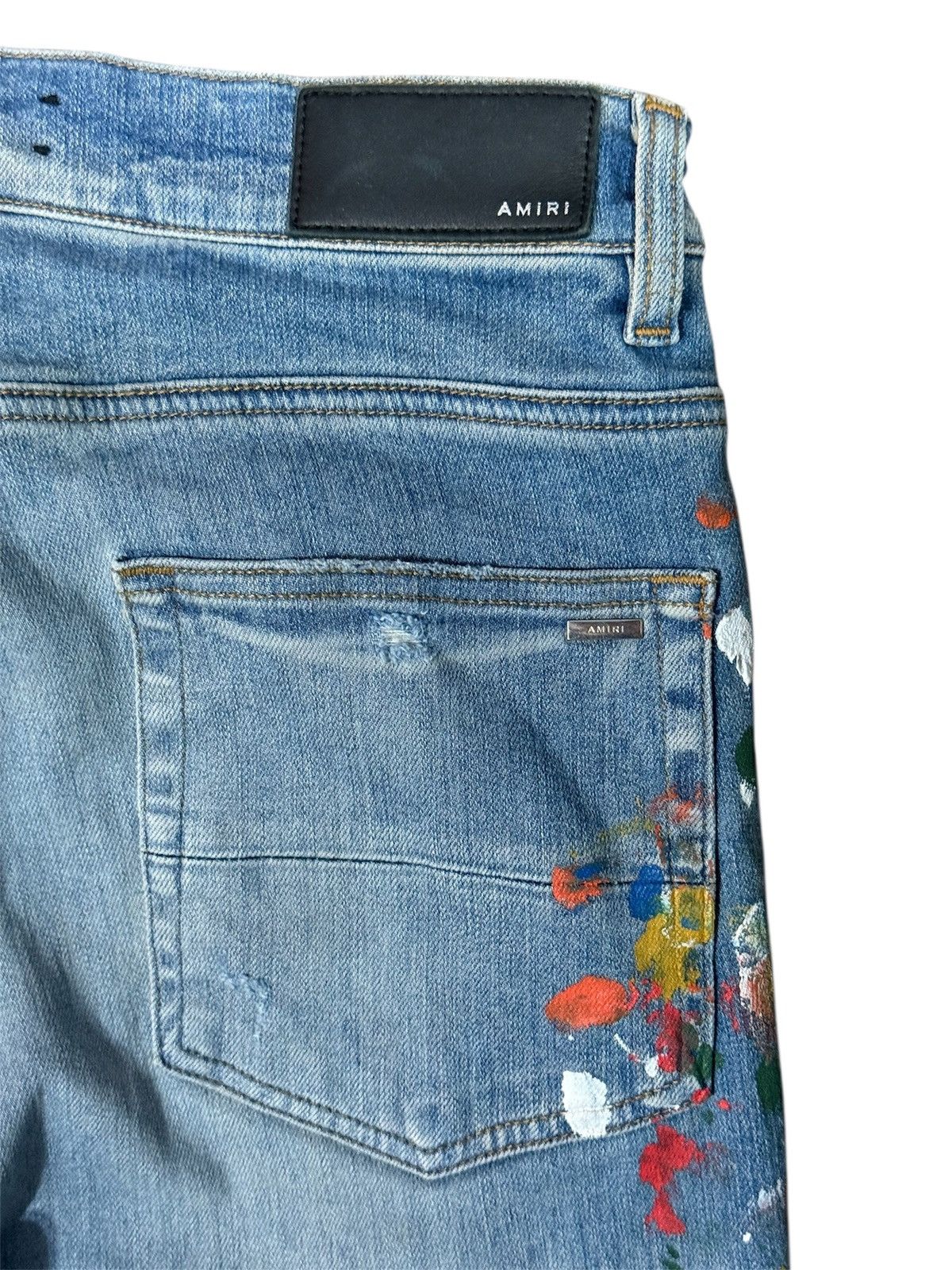 Amiri Amiri Skinny Painter Jeans Blue Size 31 Size US 31 - 6 Thumbnail