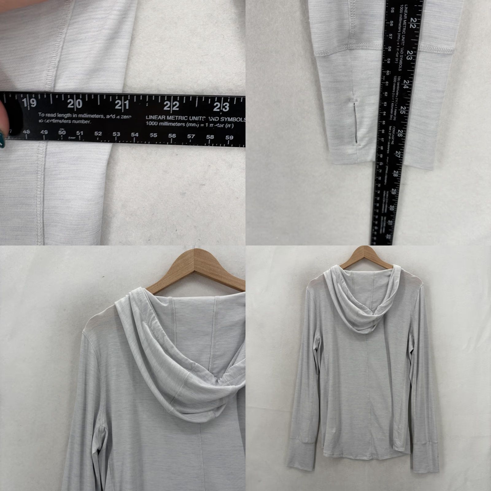 Prana PrAna Sol Protect Hoodie Womens L Gray Pullover Lightweight Henley Outdoor Trail Size L / US 10 / IT 46 - 8 Thumbnail