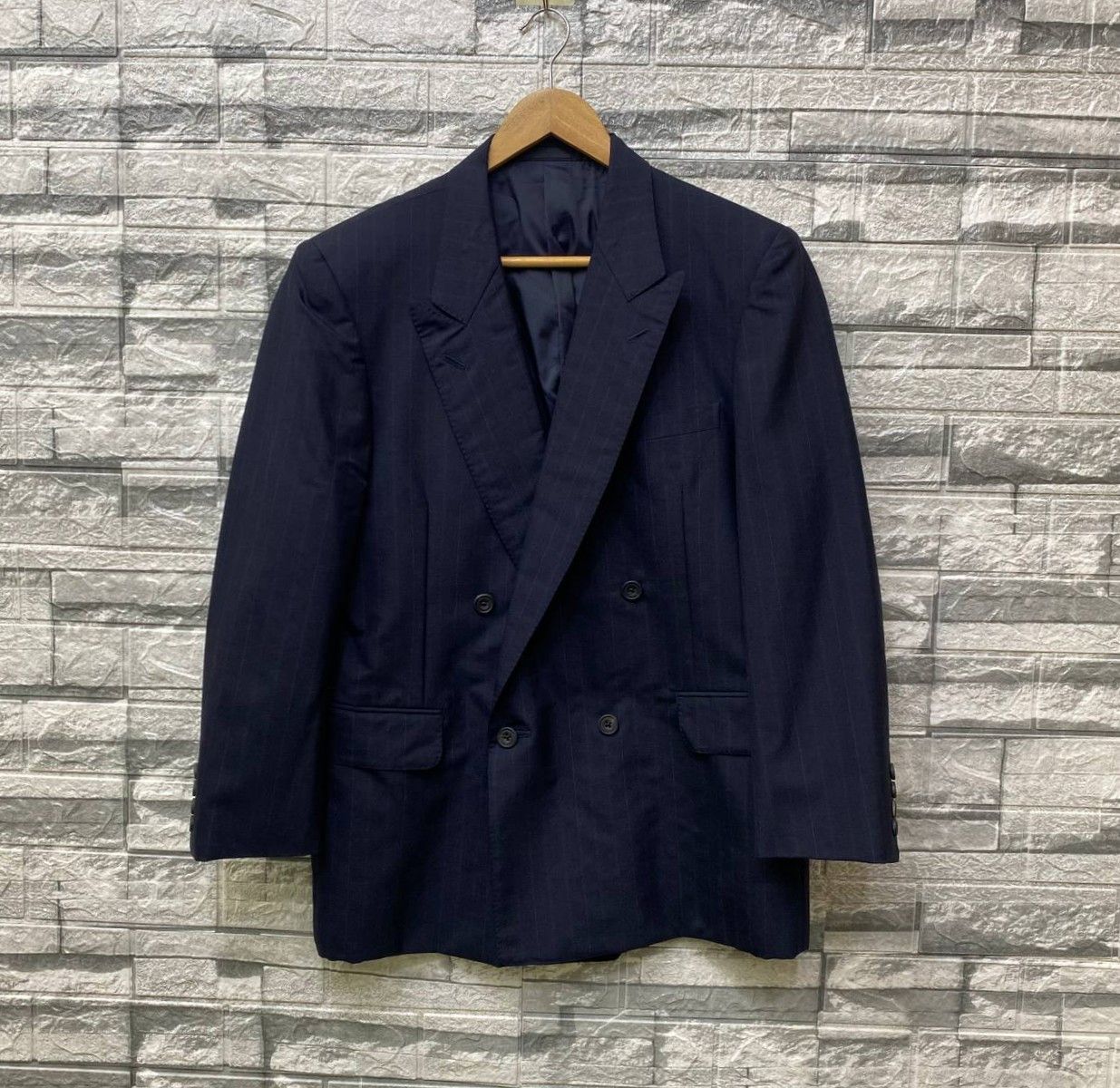 Burberry BURBERRY JAPAN PINSTRIPED DOUBLE BREASTED Size US M / EU 48-50 / 2 - 1 Thumbnail