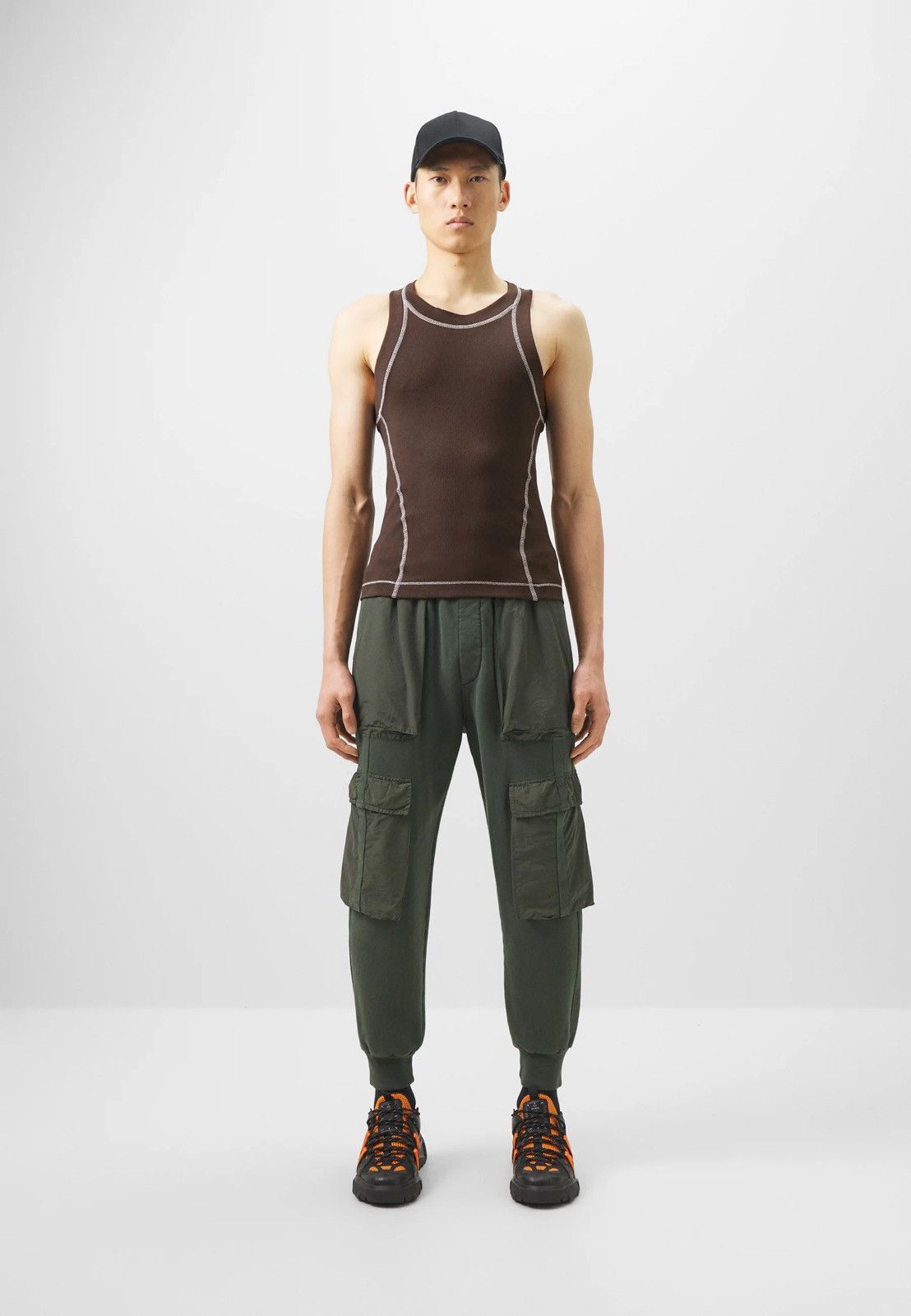 Saul Nash !DS! SS23 Saul Nash Brown Overlock Stitch Tank Top Size US S / EU 44-46 / 1 - 1 Thumbnail