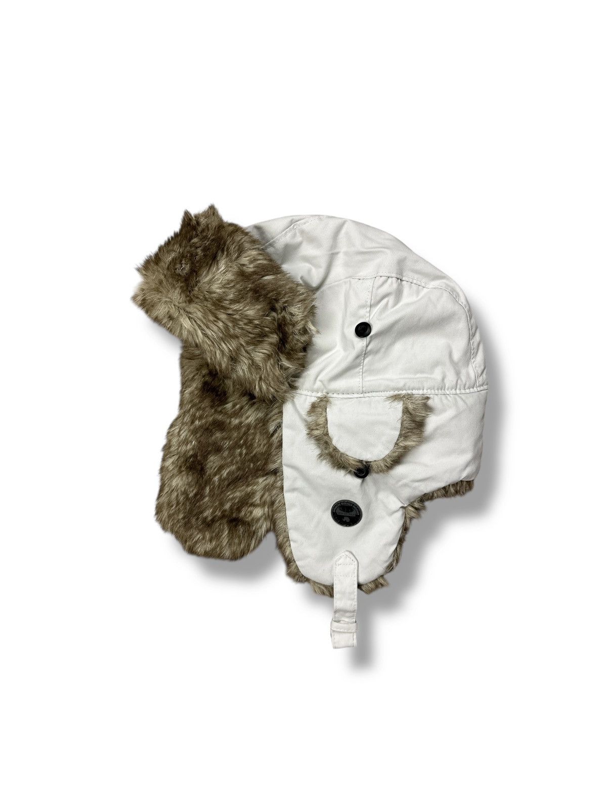 Napapijri Napapijri White Trapper Hat Winter Pilot Aviator Ushanka OS Size ONE SIZE - 1 Thumbnail