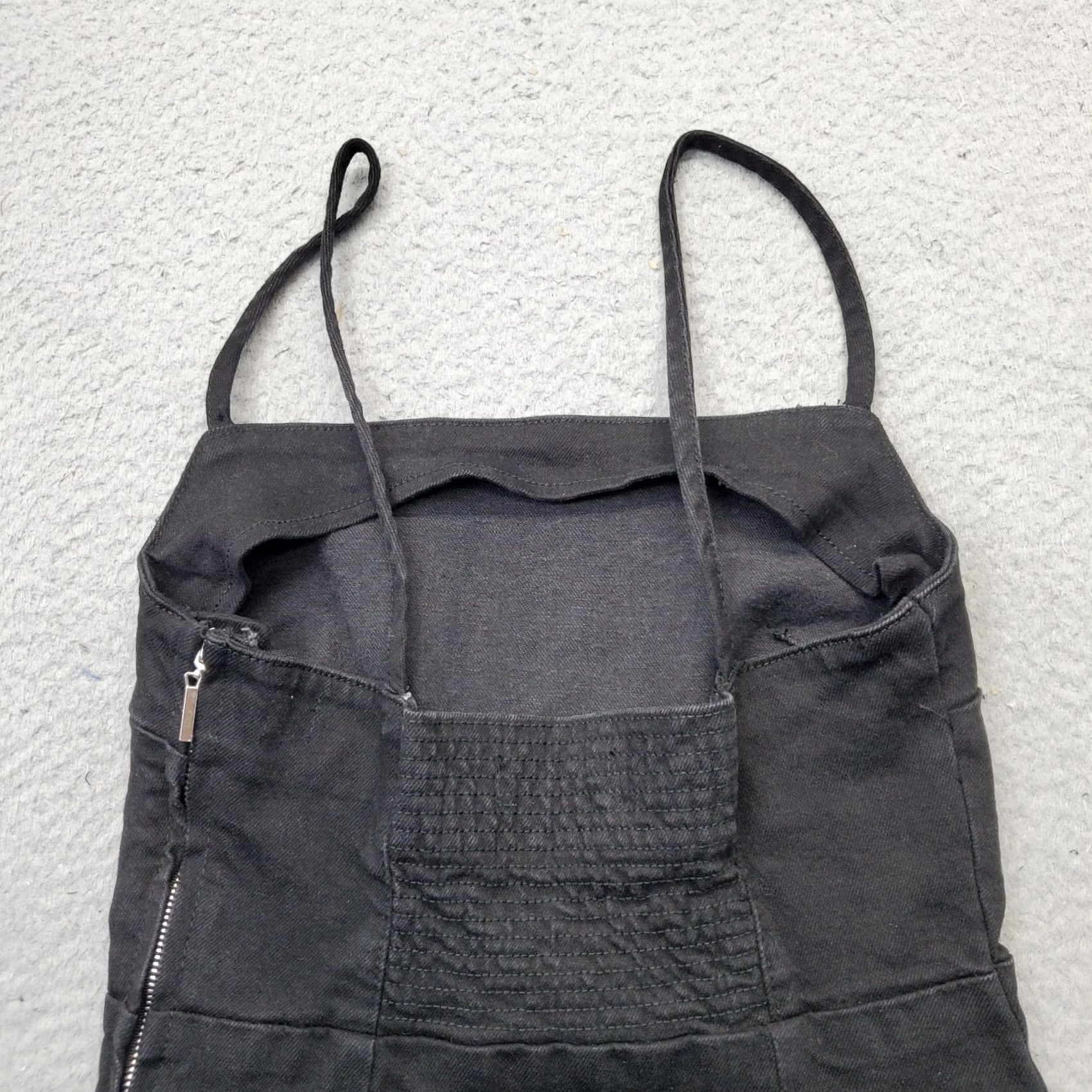 Zara Zara Womens XS Black Mini Dress Stretch Spaghetti Strap Smocked Back Side Zip Sleeveless Casual Summer Size XS / US 0-2 / IT 36-38 - 7 Thumbnail