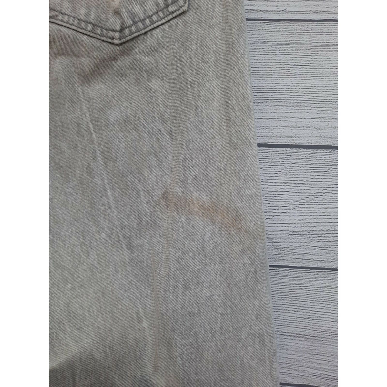 Levi's VINTAGE Levi's 506 Jeans Mens Gray Denim 34X36 80s Distressed Straight Regular 32W 34L USA Levi's 500 Series Size US 32 / EU 48 - 4 Thumbnail