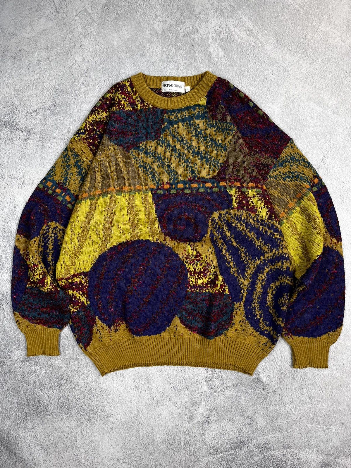 Japanese Brand × Vintage Vintage 90s abstract coggi style sweater 00s Japanese Size US L / EU 52-54 / 3 - 1 Thumbnail