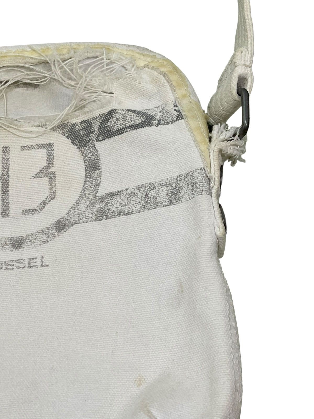 Diesel Cross Body Y2K Diesel Industries Distress Cotton Bag 1🟩 Size ONE SIZE - 8 Thumbnail
