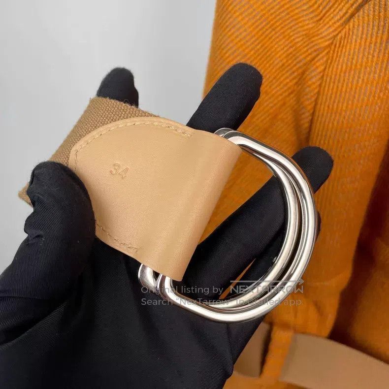 Hermes Hermes Orange Cashmere Hooded Belted Long Sleeve Coat Size XXS / US 00 / IT 34 - 3 Thumbnail